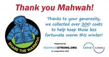 MahwahStrong's 1st Annual Coat Drive was a huge success!